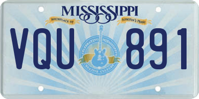 MS license plate VQU891