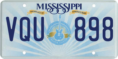 MS license plate VQU898