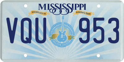 MS license plate VQU953