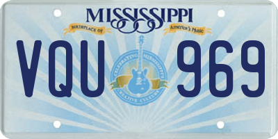 MS license plate VQU969