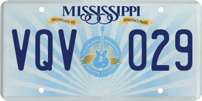 MS license plate VQV029