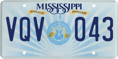 MS license plate VQV043