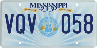 MS license plate VQV058