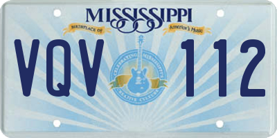 MS license plate VQV112