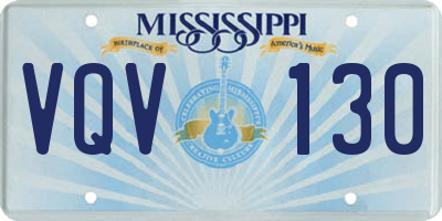 MS license plate VQV130