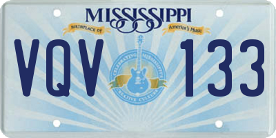 MS license plate VQV133