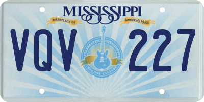 MS license plate VQV227