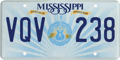 MS license plate VQV238