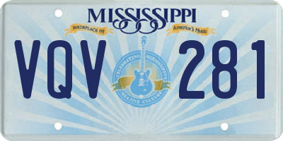 MS license plate VQV281