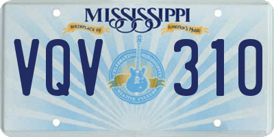 MS license plate VQV310