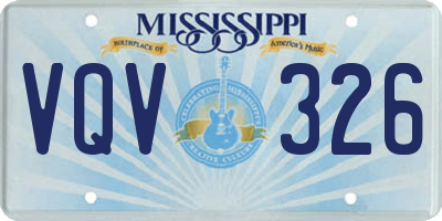 MS license plate VQV326