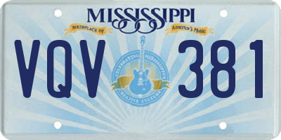 MS license plate VQV381