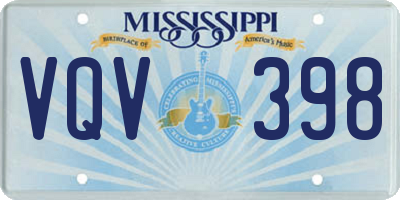 MS license plate VQV398