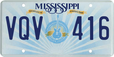 MS license plate VQV416