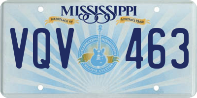 MS license plate VQV463