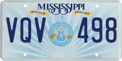 MS license plate VQV498