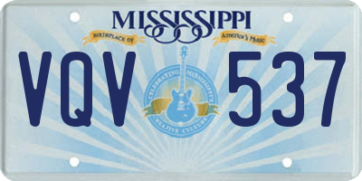 MS license plate VQV537