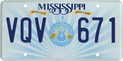 MS license plate VQV671