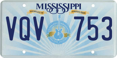 MS license plate VQV753