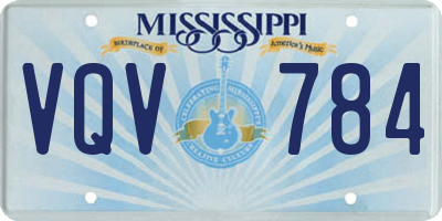 MS license plate VQV784