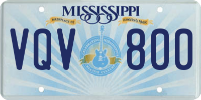 MS license plate VQV800
