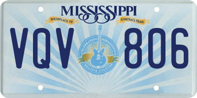 MS license plate VQV806