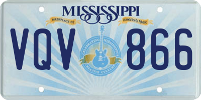 MS license plate VQV866