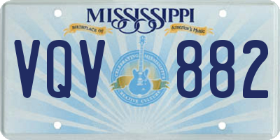 MS license plate VQV882