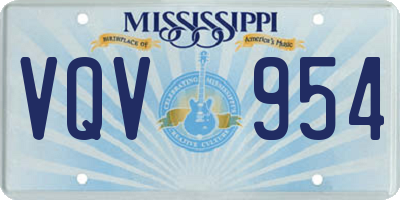 MS license plate VQV954
