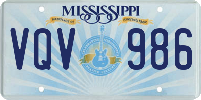 MS license plate VQV986