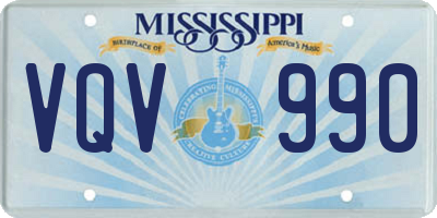 MS license plate VQV990