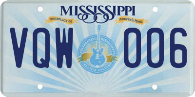 MS license plate VQW006