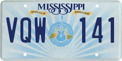 MS license plate VQW141