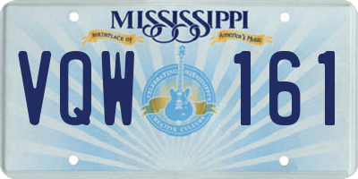 MS license plate VQW161
