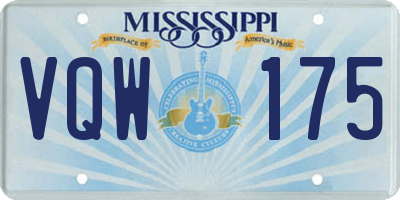 MS license plate VQW175