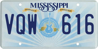 MS license plate VQW616