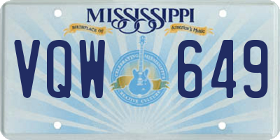 MS license plate VQW649