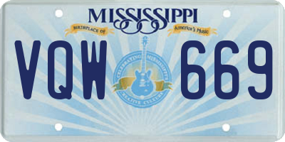MS license plate VQW669