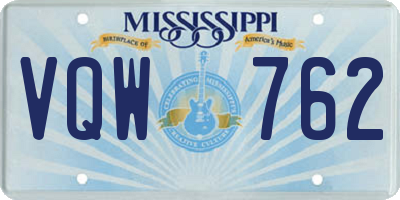 MS license plate VQW762