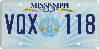 MS license plate VQX118