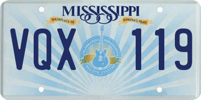 MS license plate VQX119