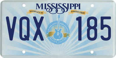 MS license plate VQX185