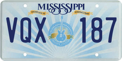 MS license plate VQX187