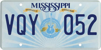MS license plate VQY052
