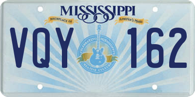MS license plate VQY162