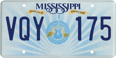 MS license plate VQY175