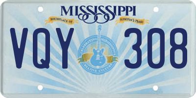 MS license plate VQY308