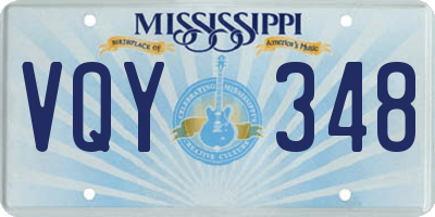MS license plate VQY348