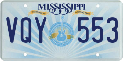 MS license plate VQY553