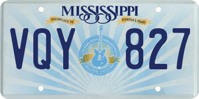 MS license plate VQY827